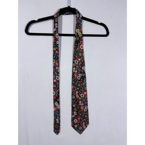 Floral Cottagecore Stafford Country Collection Tie Mens OS Navy Red Green